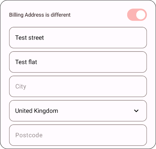 The BillingAddressComponent