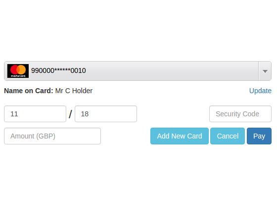Pre-saved card