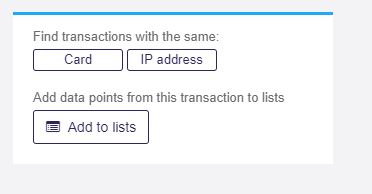The Add to lists feature in Transaction Details