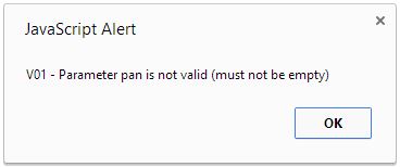 CardLock error alert